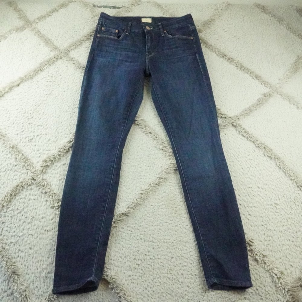 Mother The Looker Skinny Jean Womens 27 Blue Denim In Clean Sweep